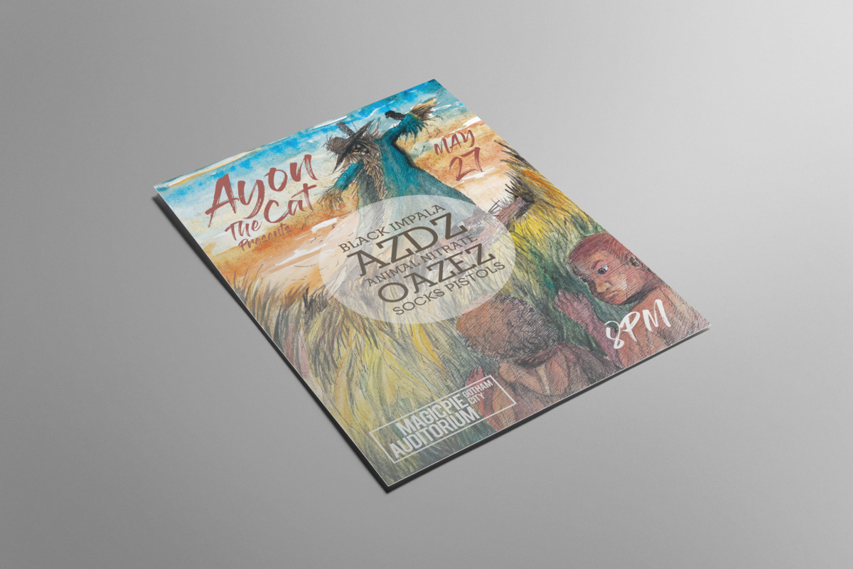 Watercolor Summer Cornfield Flyer, a Flyer Template by ashenterprise (Photo 5 of 5)