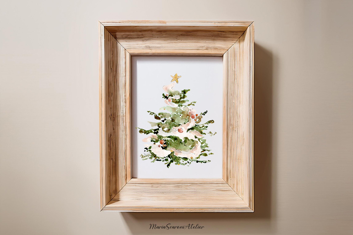 Cute Watercolor Christmas Clipart, a Seasonal Illustration by MariaScaroniAtelier (Photo 7 of 8)