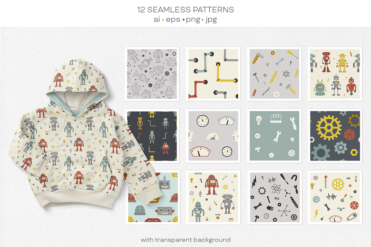 ROBOTS creator + SVG, a Decorative Illustration by Alina Mubarak (Photo 3 of 8)