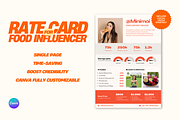 Food Influencer's Rate Card, a Resume Template by Fortun Design (Thumbnail 1 of 2)