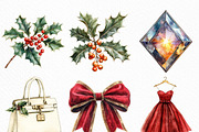 Watercolor Luxury Christmas Clipart, an Illustration by Craft Nest (Thumbnail 3 of 6)
