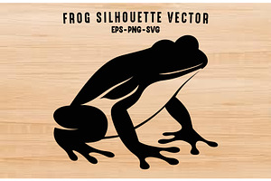Frog Silhouette Vector art, an Animal Illustration by Gfx Expert Team