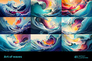 Art of waves. 41 images, a Decorative Illustration by Handmadefont (Thumbnail 4 of 11)