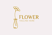 Flower Vase Continuous Line Logo, a Branding & Logo Template by Signatoro (Thumbnail 1 of 3)