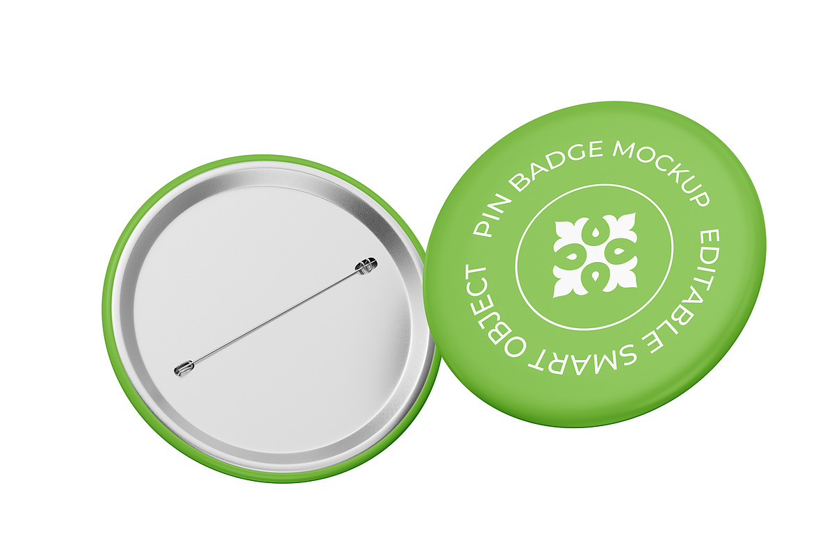 Round Metal Pin Badge Mockup, an Advertising Mockup by graphypix (Photo 1 of 4)