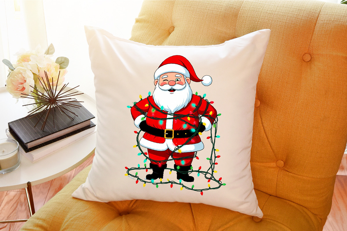 Christmas jolly Santa Claus lights P, an Illustration by Sublimation Artist (Photo 6 of 9)