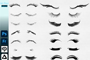 Photoshop Eyelashes Clip Studio Art, a Brush Add-On by ArtPrintBabe (Thumbnail 3 of 4)