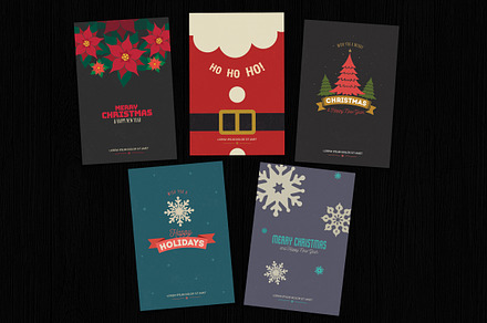 Simple Christmas Invitation Cards, a Print Template by DesignWorkz
