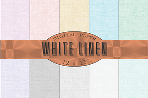 White linen textures, backgrounds