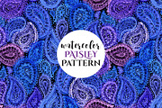Watercolor PAISLEY Patterns, a Pattern Graphic by ekaart (Thumbnail 6 of 8)