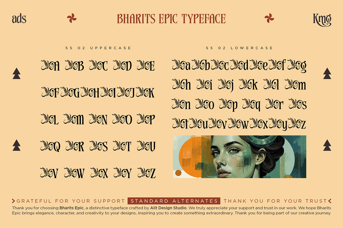 Bharits Epic Typeface, a Serif Font by alit design (Photo 4 of 20)