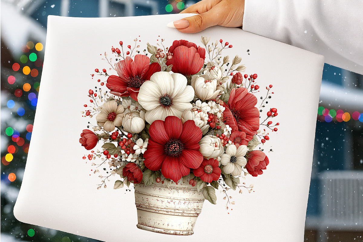 Spring flower basket clipart, an Illustration by SinaCreation (Photo 8 of 11)