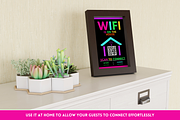 WiFi QR Code Sign - Neon, a Stationery Template by SunshineStudioBoutique (Thumbnail 6 of 10)