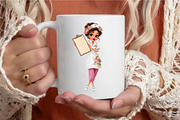 Whimsical Enjoy Nurse Girl Clipart, a Seasonal Illustration by designcity5 (Thumbnail 5 of 5)