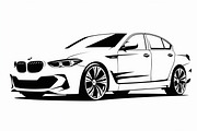 Luxury Sports Sedan Vector Clipart S, an Illustration by Designs_River (Thumbnail 4 of 7)