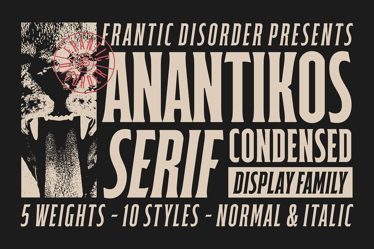 Anantikos Serif Typeface, a Serif Font by Frantic Disorder (Photo 1 of 10)