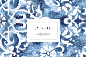 Rangoli, Watercolour Print Patterns.