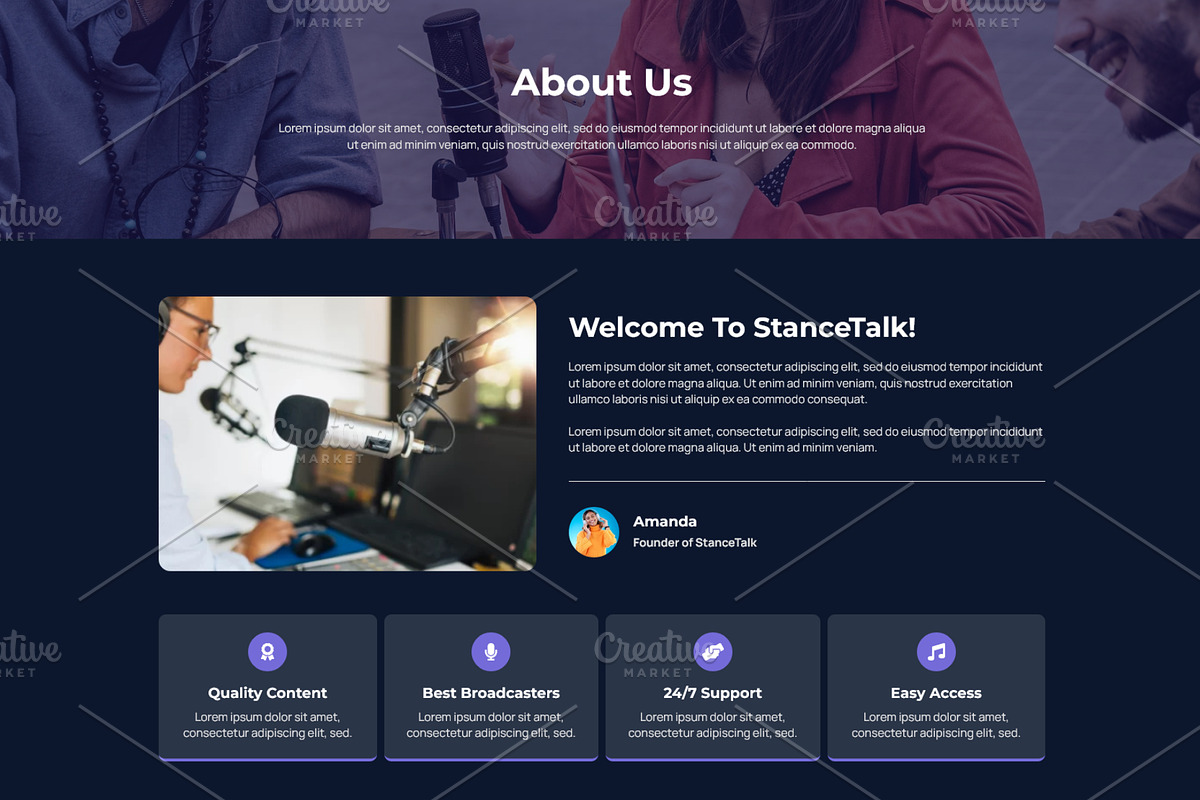 Podcast & Radio Station Template, a WordPress Template by HasnainDEV (Photo 2 of 5)