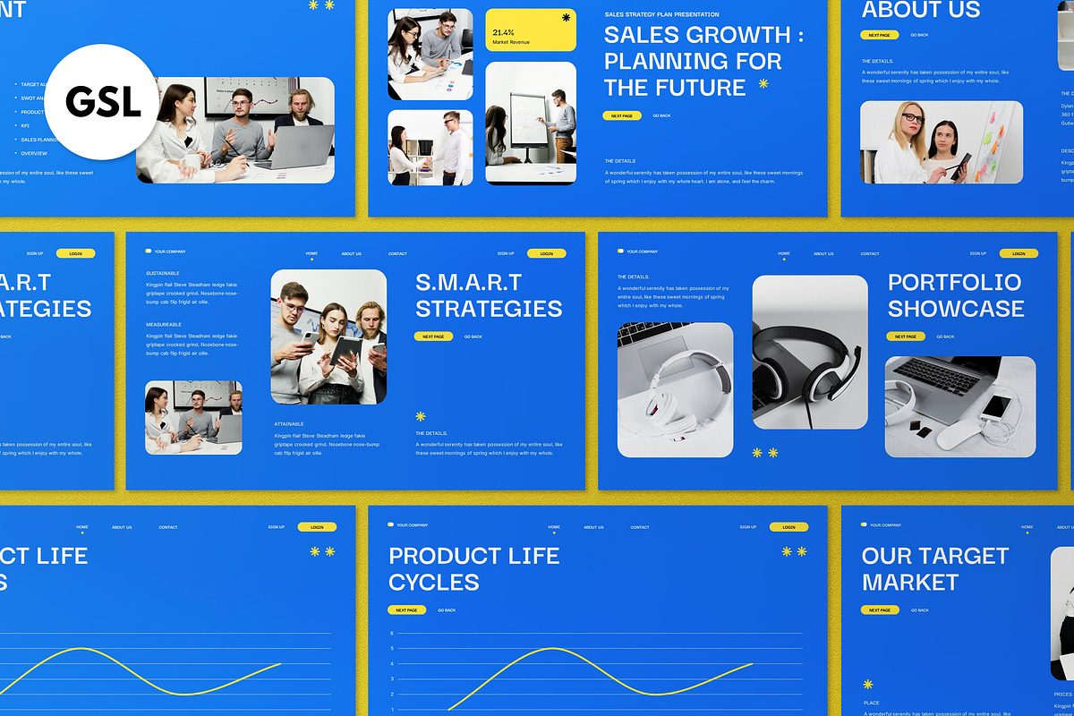 Sales Strategy Plan Google Slide, a Presentation Template by graphicook (Photo 1 of 4)