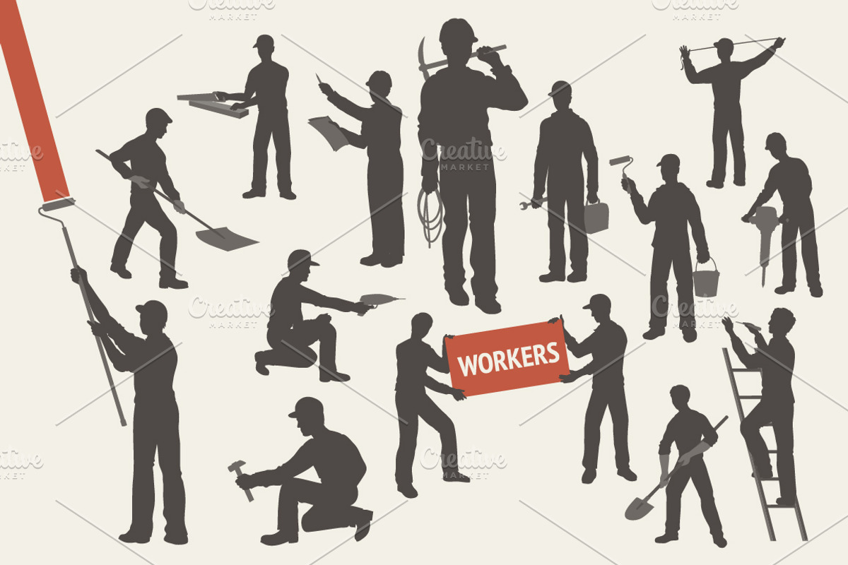 Repair and Workers Vector Drawings, an Object Illustration by Adiemus (Photo 2 of 6)