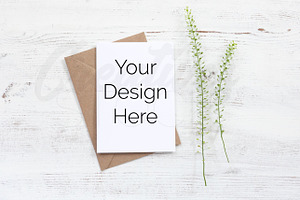 A6 Neutral Card Mockup - PSD/JPEG