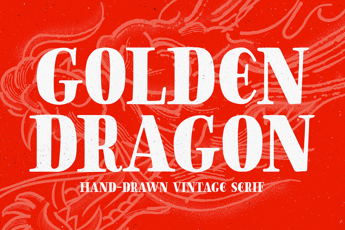Golden Dragon - Hand-drawn Serif, a Serif Font by HipFonts (Photo 4 of 10)
