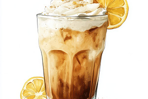 Hand drawn cartoon illustration of a, a Food & Drink Photo by Pixeness Studio