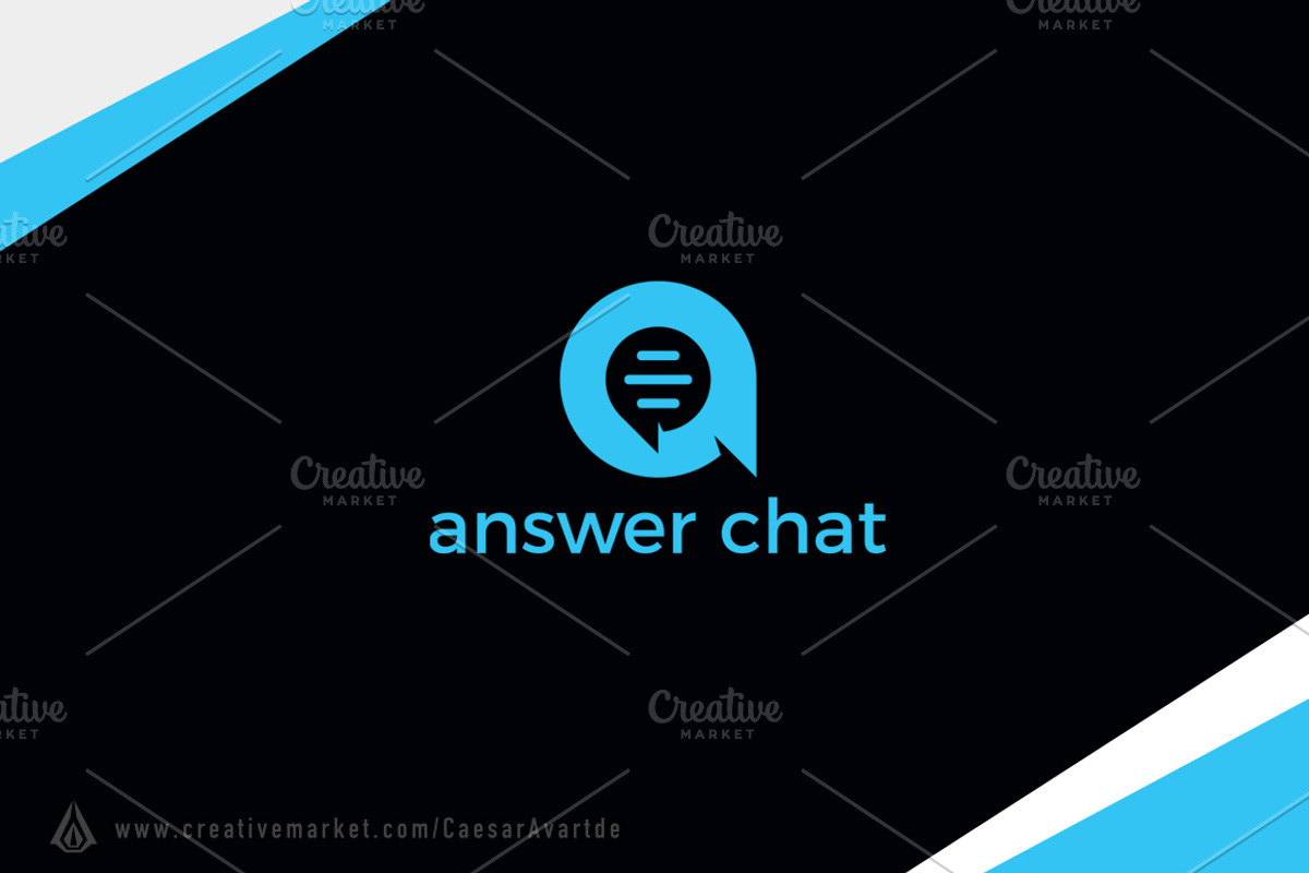 Answer Chat Logo Template, a Branding & Logo Template by Avartde Creative