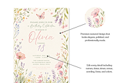 Wildflower Floral Birthday Invite, an Invitation Template by heynomi (Thumbnail 7 of 19)