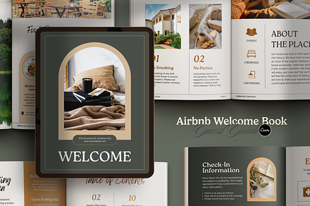 Cozy Airbnb Welcome Book, a Magazine Template by Creatif Foundry