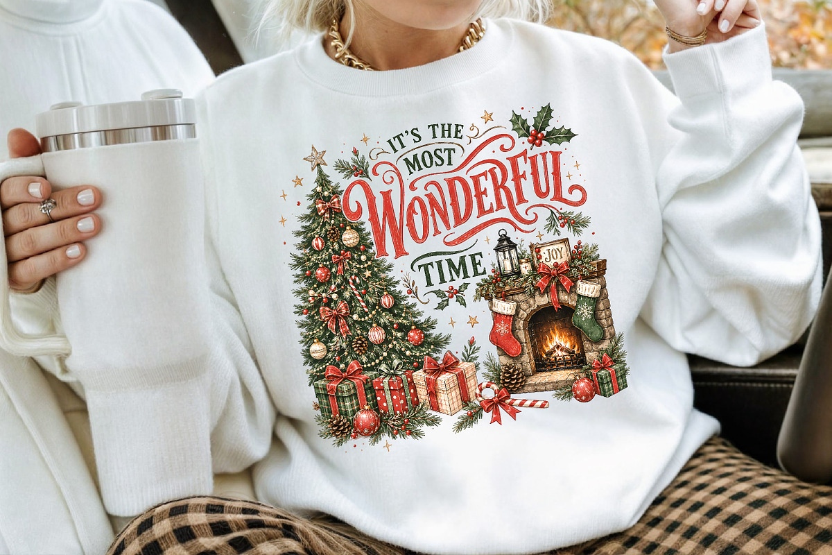 Most Wonderful Time Christmas PNG, a Seasonal Illustration by Creative Art (Photo 3 of 3)