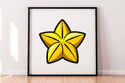 Cartoon Carambola Clipart Set, a Food Illustration by newminddesign (Thumbnail 5 of 8)