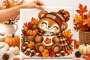 12PNG CUTE FALL CHARACTERS CLIPART, a Seasonal Illustration by Vachira Digital Studio (Thumbnail 7 of 14)