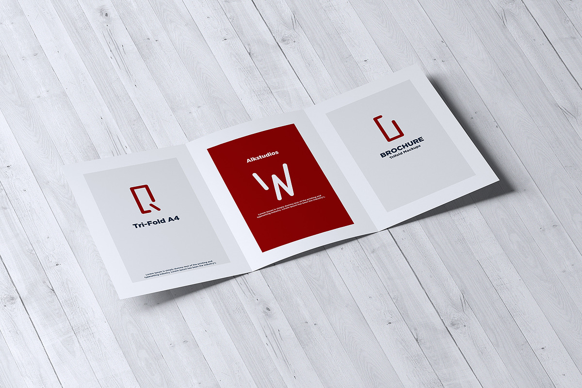 Tri-Fold A4 Brochure Mockup, a Print Template by AlkStudio (Photo 7 of 9)