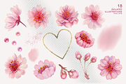 Cherry Blossom Hearts, a Decorative Illustration by EL_SUHOVA (Thumbnail 2 of 15)