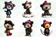 Whimsical Valentine Black Teddy Clip, an Illustration by Creative Art (Thumbnail 6 of 9)