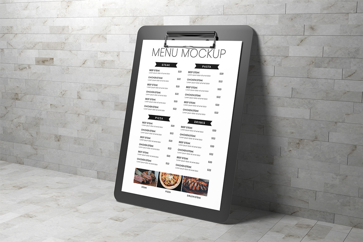 Restaurant Menu Mockups, a Books & Magazine Mockup by Alhaytar (Photo 2 of 3)