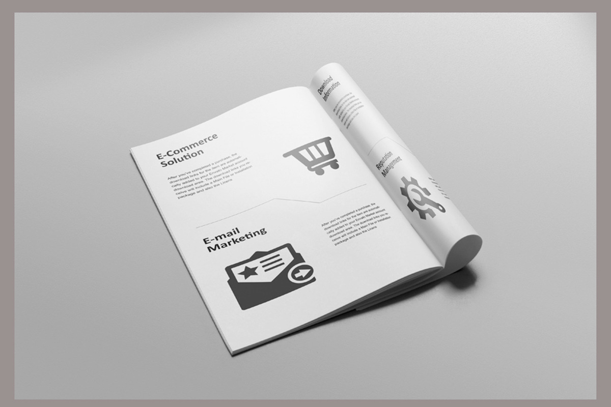Brochure / Magazine Mock-Up, a Print Template by resumetemplathttps://d3es (Photo 9 of 13)