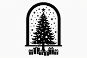 Festive Christmas Tree Silhouette Se, an Illustration by BIPLOB EXPERT (Thumbnail 15 of 20)