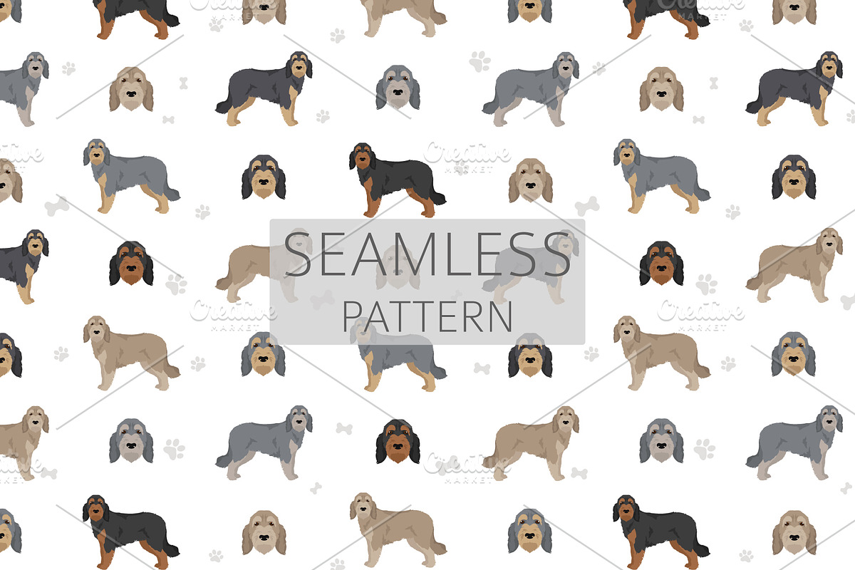 Griffon Nivernais dog clip art, a Background Graphic by pet design shop (Photo 6 of 6)