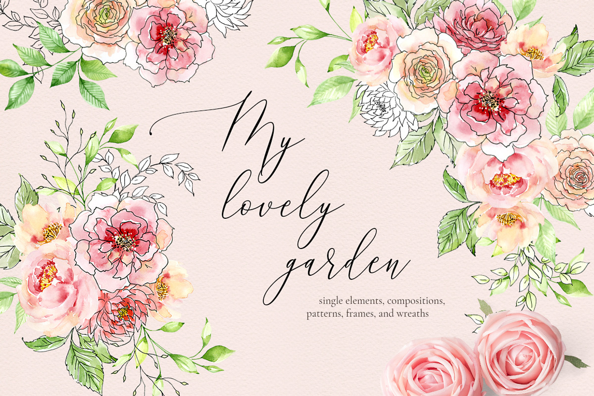 My lovely garden - watercolor & ink, a Decorative Illustration by long summer (Photo 1 of 5)