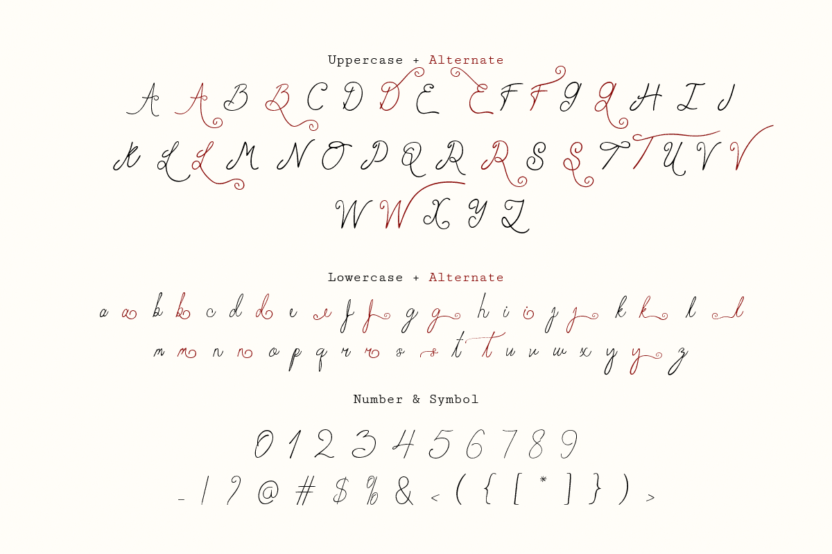 Ratheylin - Organic Handwritten Font, a Handwritten Font by Sronstudio (Photo 9 of 9)