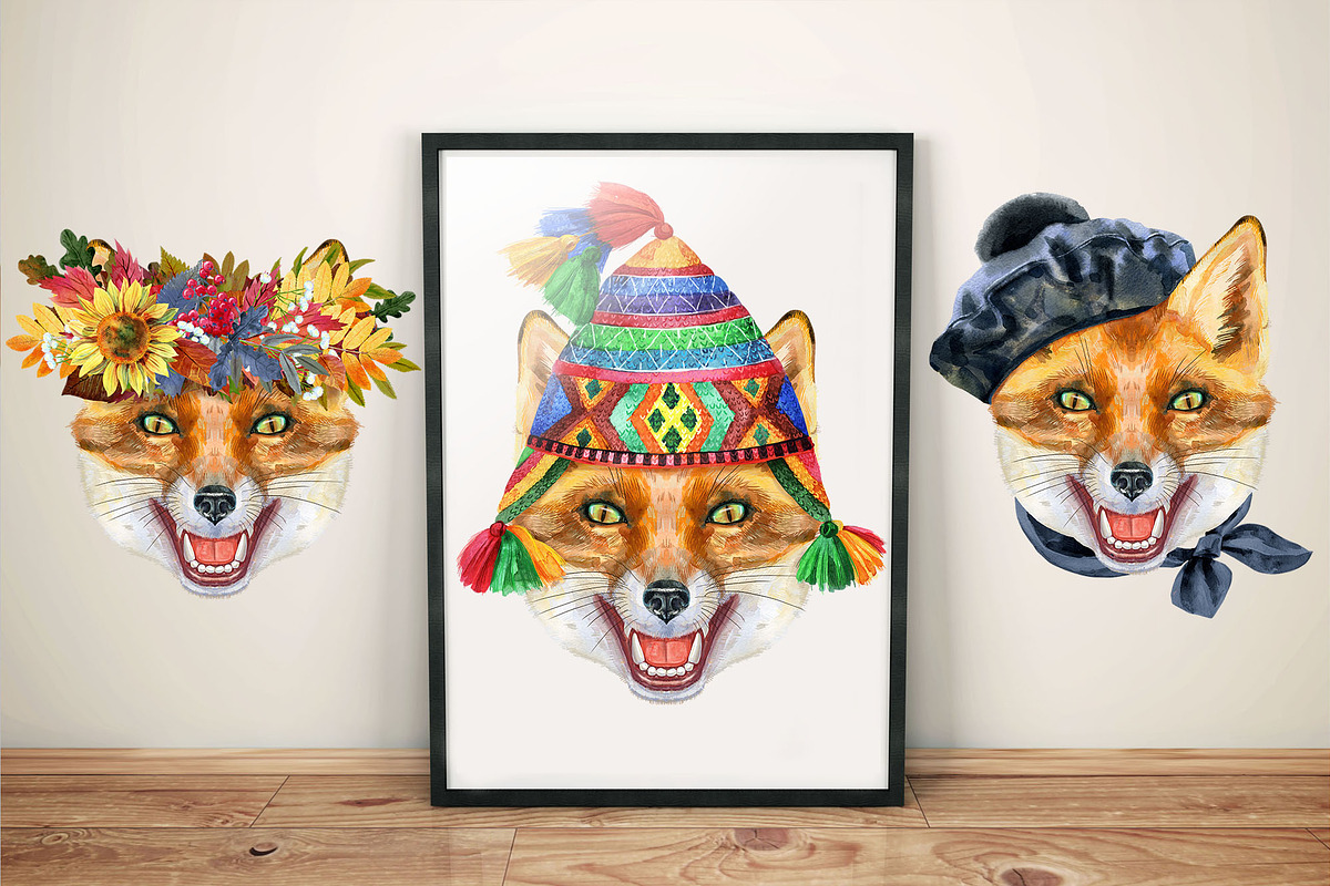 Watercolor red fox, an Animal Illustration by Watercolor fantasy (Photo 4 of 5)