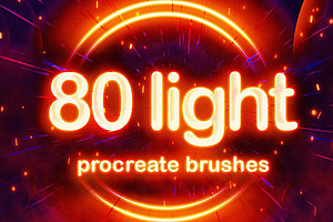Procreate 80 light, bokeh brushes