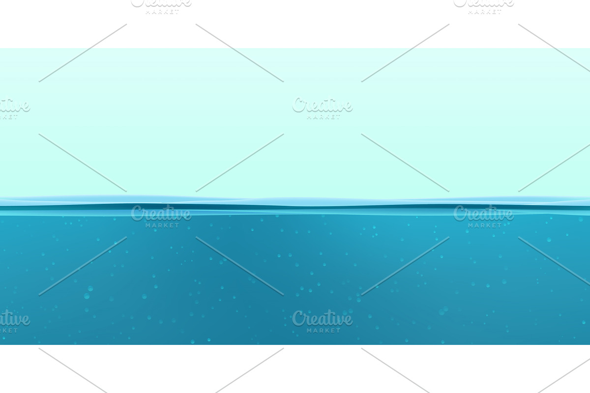 clean still water back in realistic, an Illustration by IfH