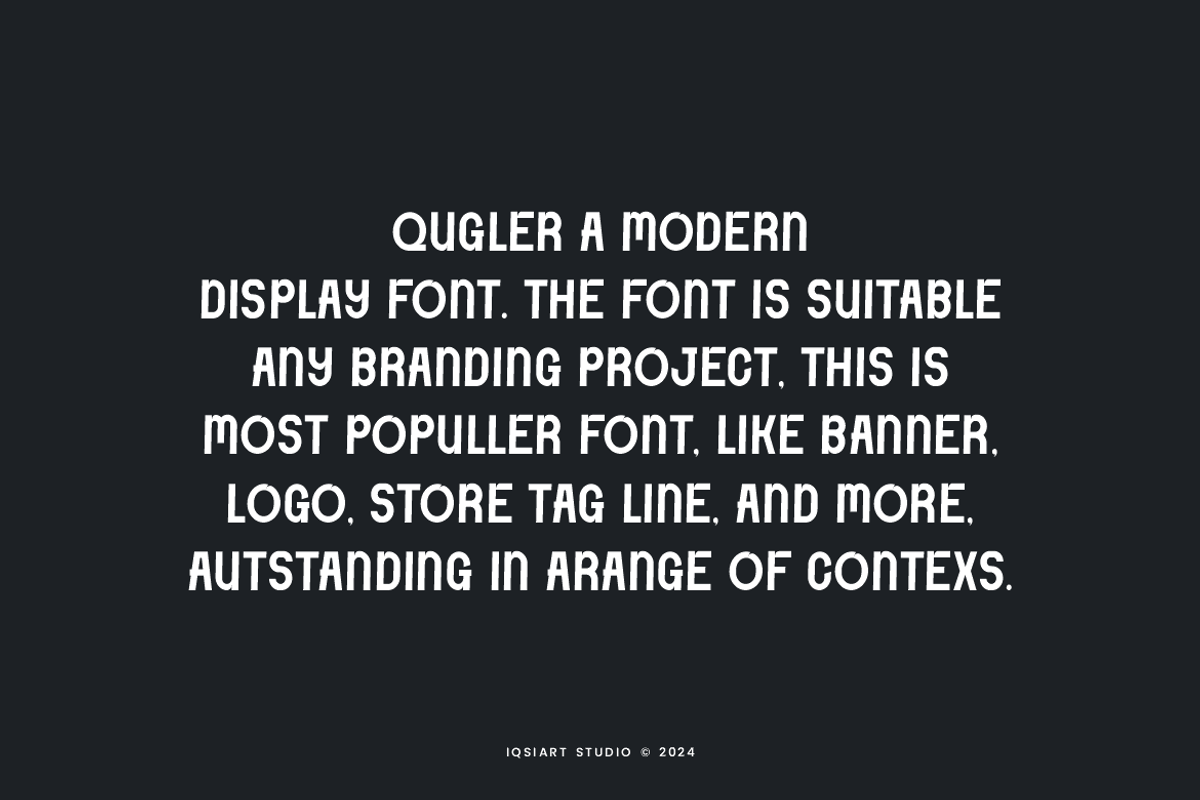 Qugler - Minimal Sans Font, a Sans Serif Font by Iqsiart Studio (Photo 4 of 6)