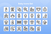 Baby Icons Set - Line, an Outline Icon by Kmg Design (Thumbnail 2 of 2)