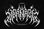 Karnage | Black Metal Font, a Blackletter Font by Denustudios (Thumbnail 1 of 12)