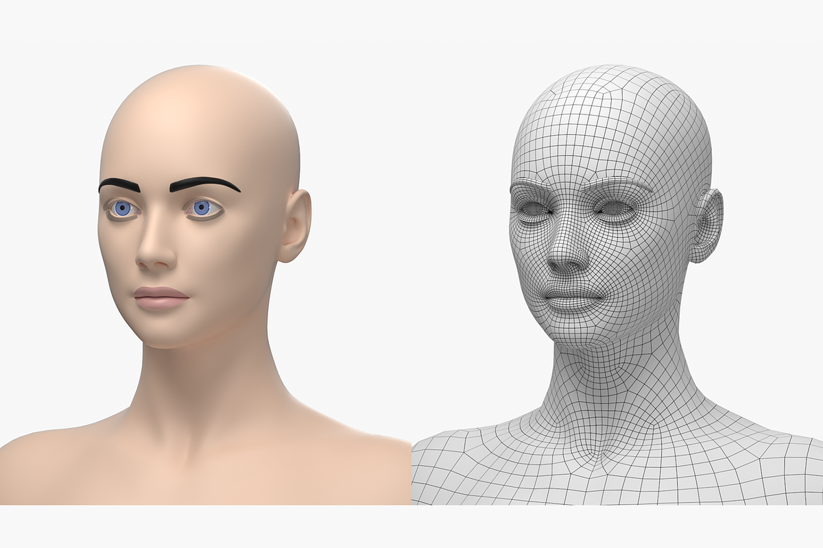 Natural Female 01 A-Pose Base Mesh, a Characters & Person 3D Model by VK Studio (Photo 11 of 26)