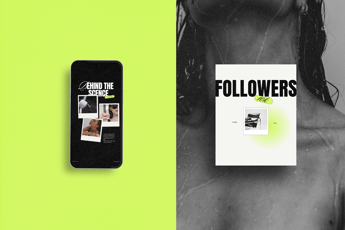 Bold Neon Social Media Templates, a Social Media Template by Row Creative (Photo 6 of 10)